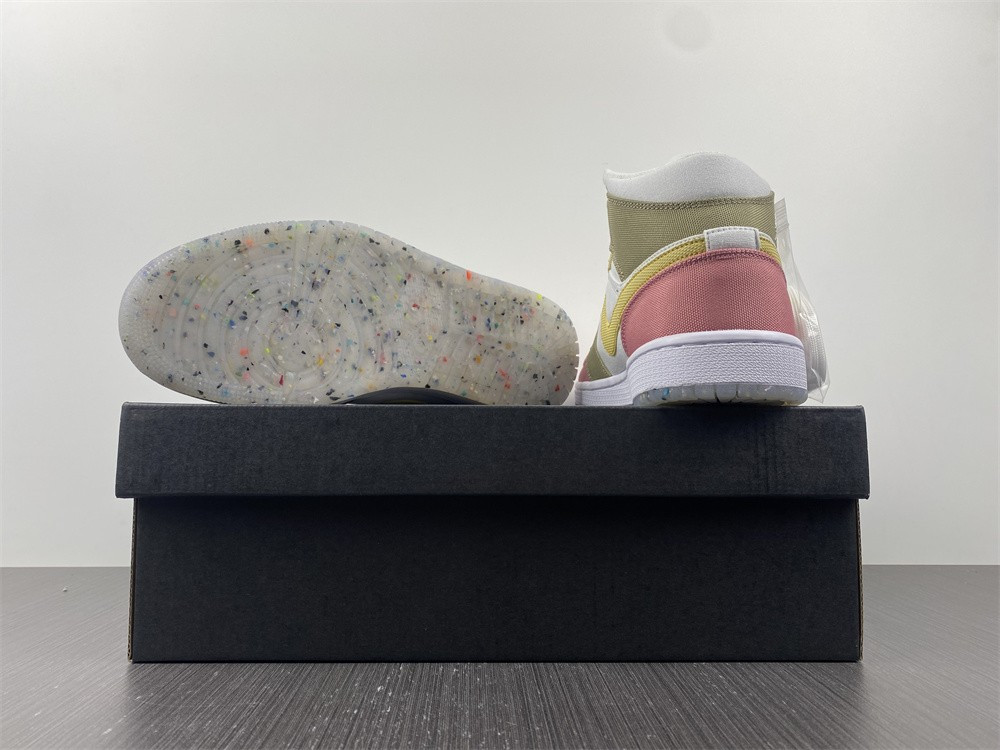 jordan 1 mid se pastel vivid green grind (gs) dj0338-100