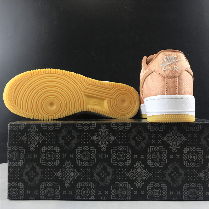 clot x nike air force 1 low rose gold cj5290-600