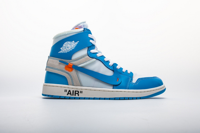 owt nike air jordan 1 unc blue aq0818-148