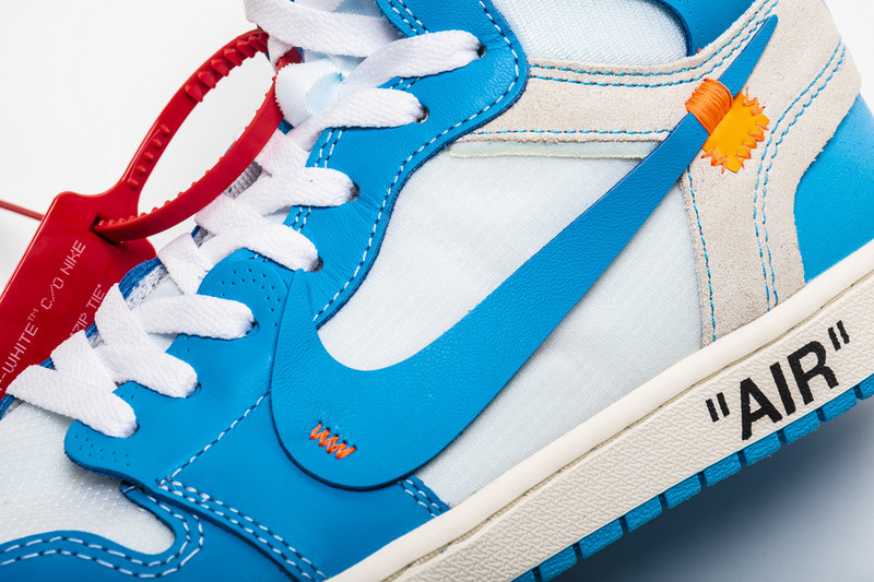 owt nike air jordan 1 unc blue aq0818-148