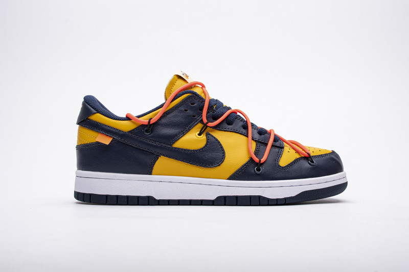owtx nike dunk sb low white michigan ct0856-700