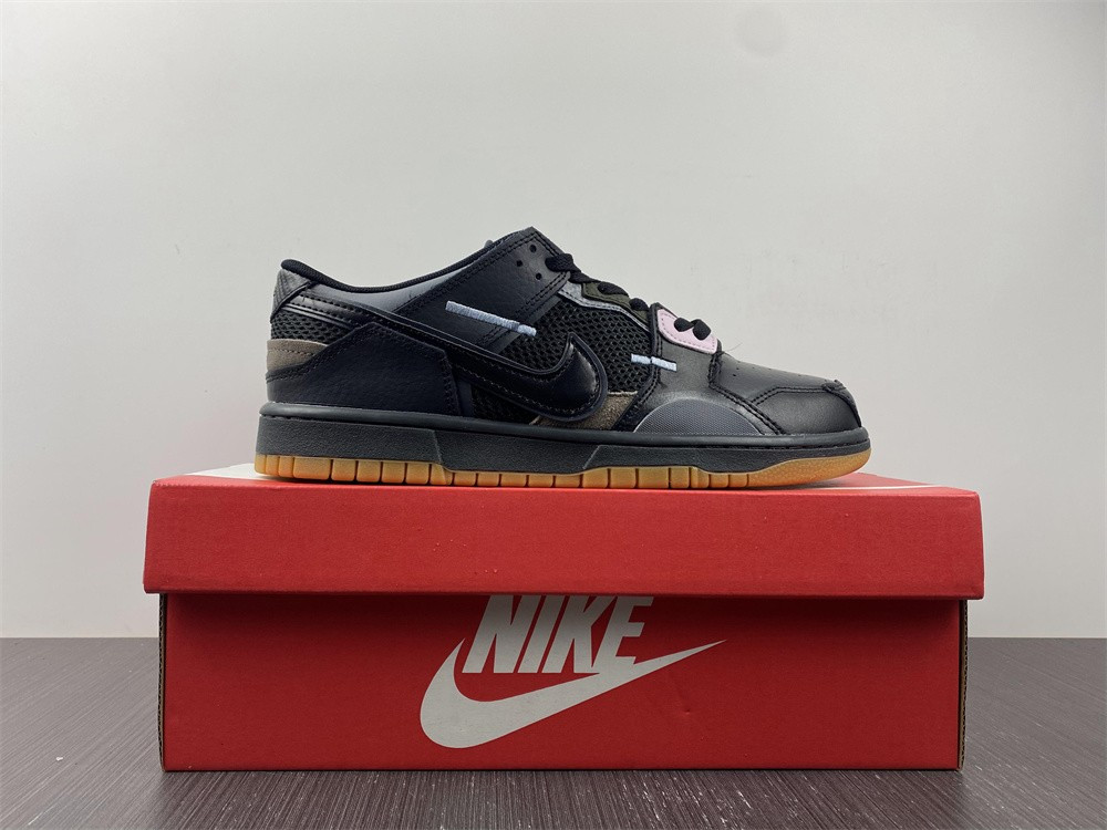 nike dunk low scrap black gum - db0500-001