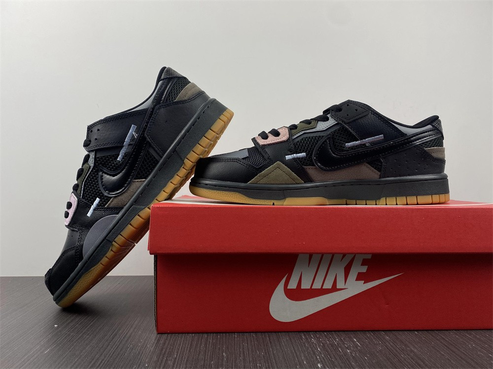 nike dunk low scrap black gum - db0500-001