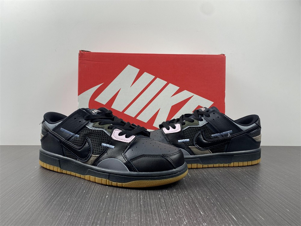 nike dunk low scrap black gum - db0500-001