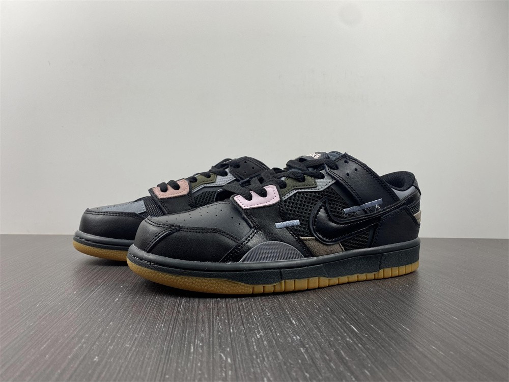 nike dunk low scrap black gum - db0500-001