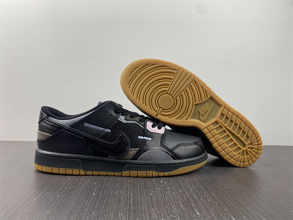 nike dunk low scrap black gum - db0500-001