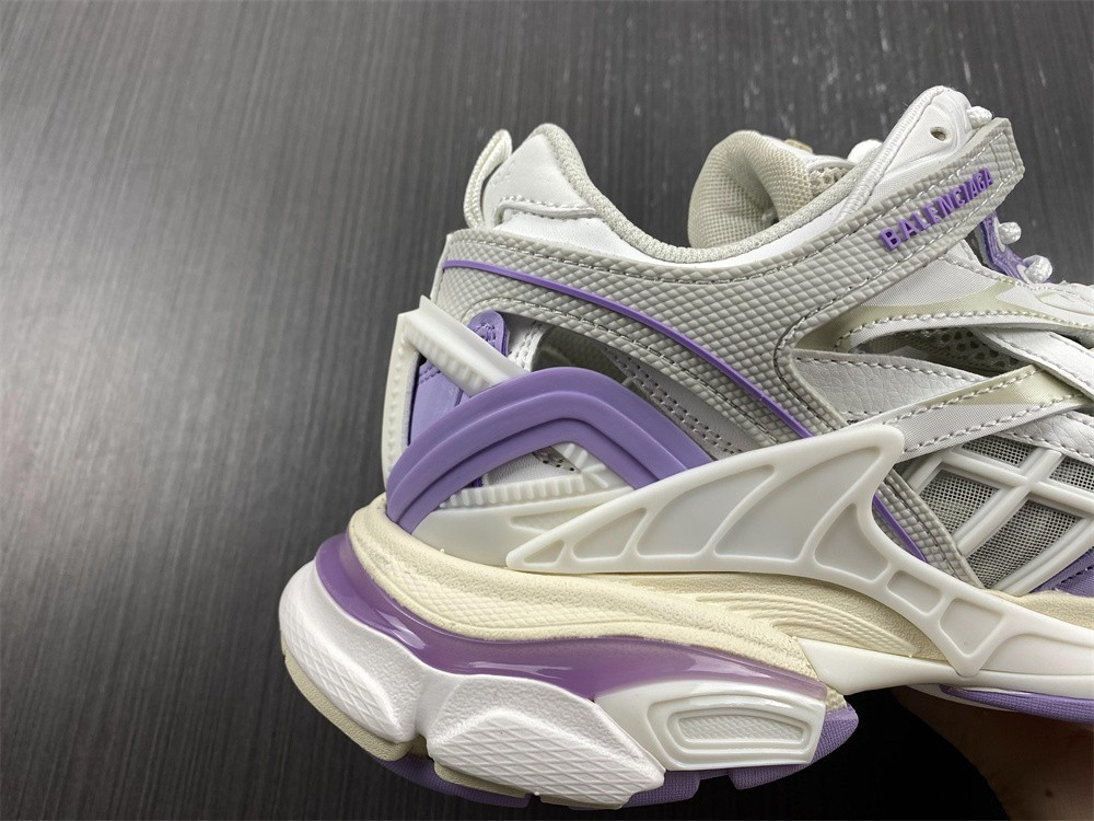 Ba*len*cia*ga track trainer 4.0 white &purple&grey