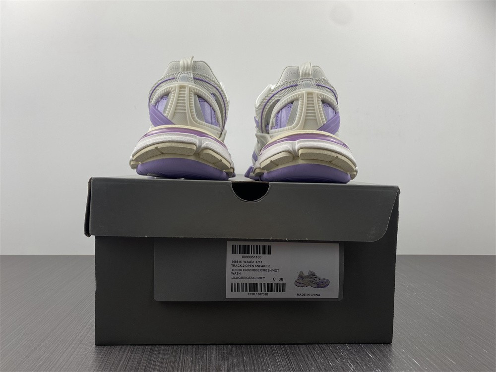 Ba*len*cia*ga track trainer 4.0 white &purple&grey