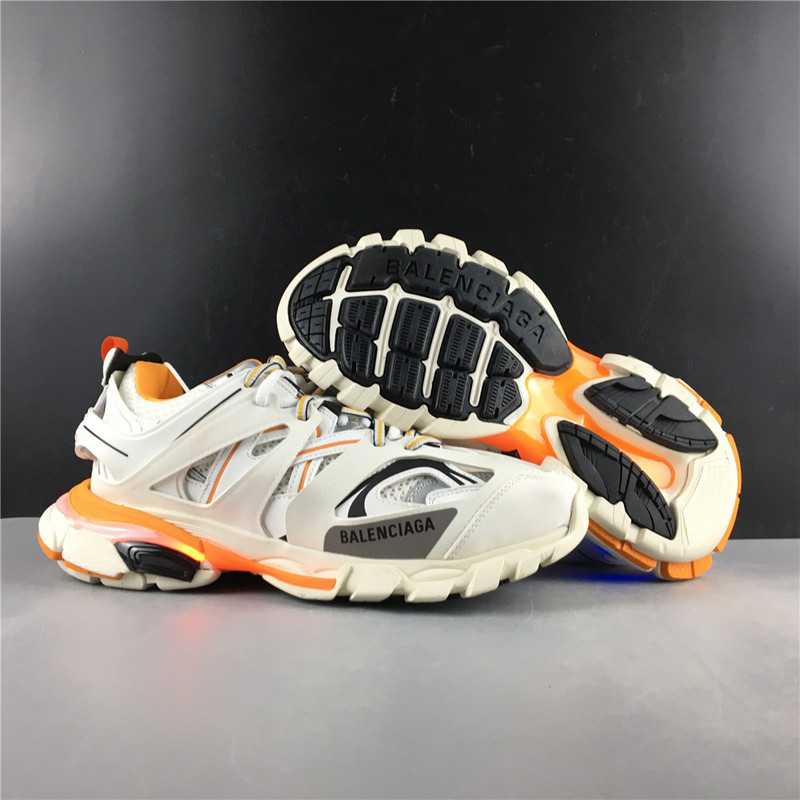 Ba*len*cia*ga 3.0 track trainer orange white with led