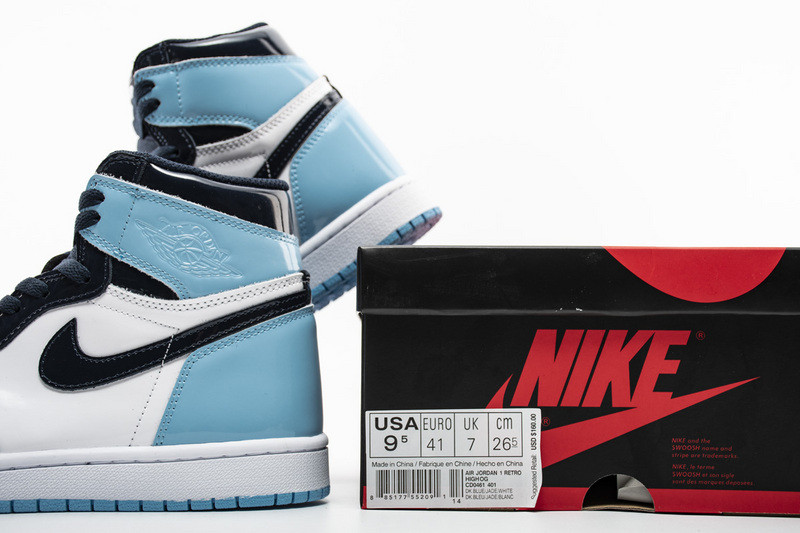 air jordan 1 retro high unc patent cd0461-401