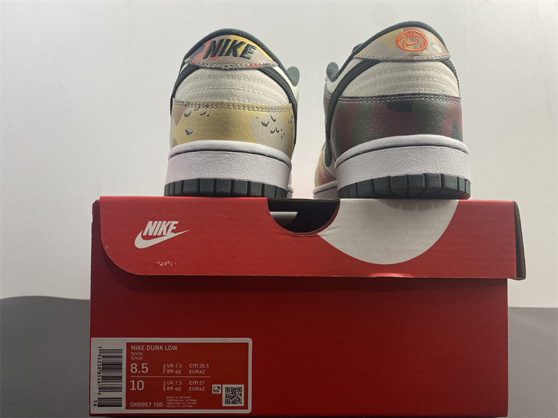 nike dunk low se sail multi-camo - dh0957-100