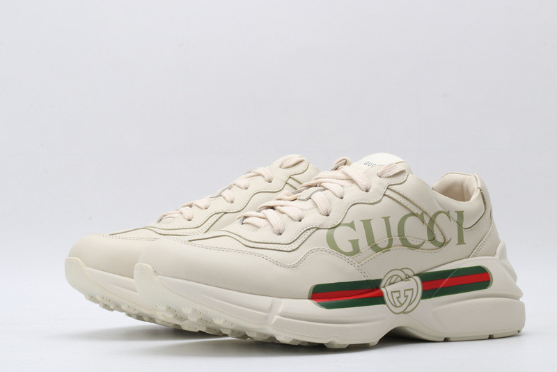 G*u*i ace embroidered low-top sneaker white with "cucci"