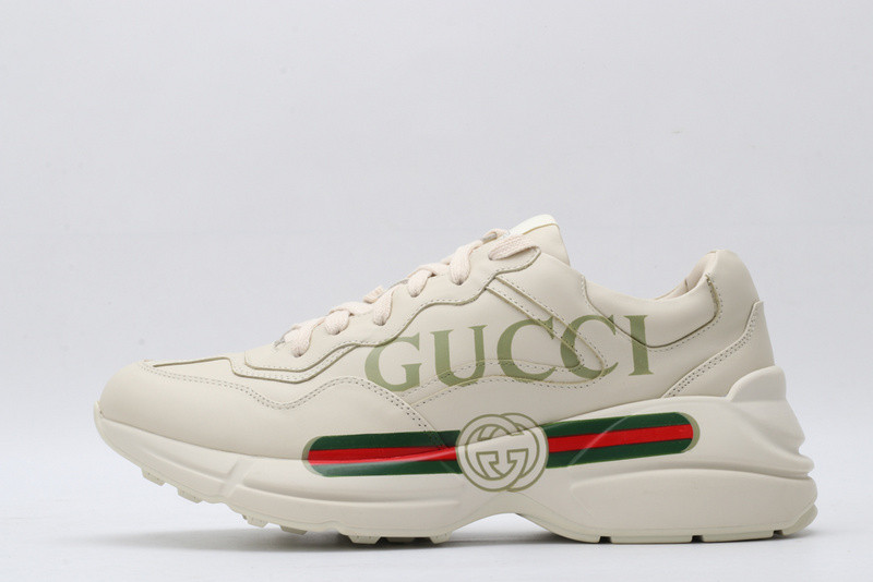 G*u*i ace embroidered low-top sneaker white with "cucci"
