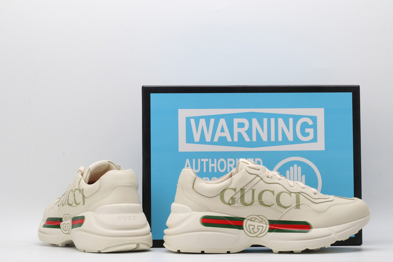 G*u*i ace embroidered low-top sneaker white with "cucci"