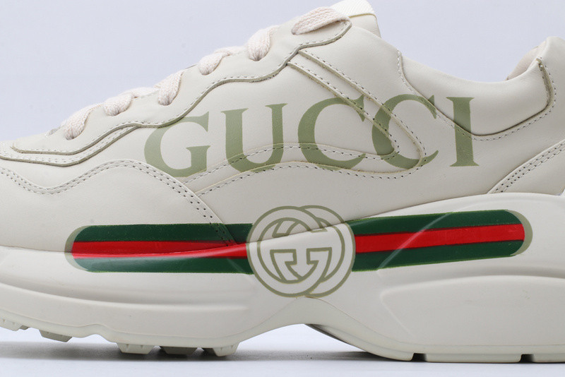 G*u*i ace embroidered low-top sneaker white with "cucci"